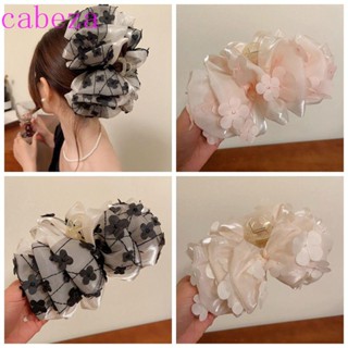 Cabeza ตาข่าย Tulle กิ๊บติดผม โบว์ หลายชั้น ยาว ขนาดใหญ่ เส้นด้ายตาข่าย ขนปุย เด็กผู้หญิง / ผู้หญิง