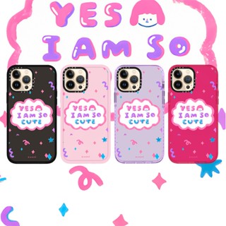 Casetify X I am so cute RosePink เคสนิ่ม แบบใส กันกระแทก สําหรับ iPhone 14 13 12 11 Pro MAX IX XS MAX XR 6 6s 7 8 Plus