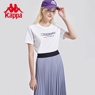 Kappa Kappa เสื้อยืดลําลอง แขนสั้น คอกลม พิมพ์ลาย เหมาะกับการเล่นกีฬา แฟชั่นฤดูร้อน สําหรับสตรี