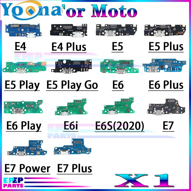 Charger พอร์ตแจ็ค Dock Connector Flex สําหรับ Motorola Moto E4 E5 E6 E7 Plus Play Power Go E6I E6S20