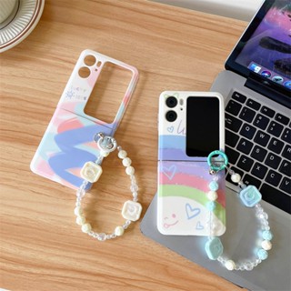 เคสโทรศัพท์มือถือ ป้องกันกระแทก หน้าจอพับได้ ทรงไม่สม่ําเสมอ สีรุ้ง แบบสร้างสรรค์ สําหรับ Oppo Find N2