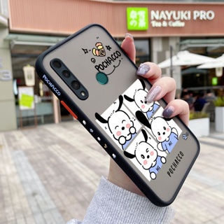 เคสซิลิโคนใส ขอบสี่เหลี่ยม กันกระแทก ลายการ์ตูน Pochacco น่ารัก สําหรับ Huawei Y8P P Smart S