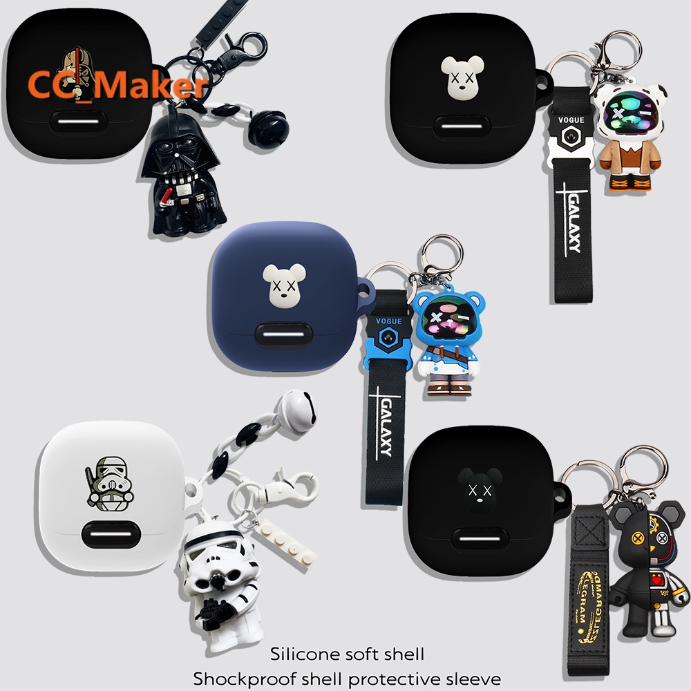 For Anker Soundcore Liberty 4 NC Case Cute Sanrio Bear Keychain Pendant Creative Astronaut Shockproo