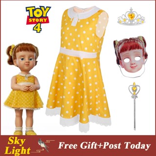 ชุดนอนคอสเพลย์ Toy Story Gab Princess สีเหลือง สําหรับเด็ก