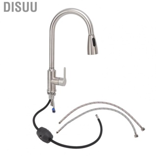 Disuu Pull Down Kitchen Faucet  Out Stainless Steel G1/2 Thread Antirust for Household