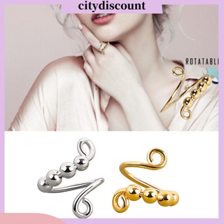 &lt;citydiscount&gt; แหวนทองแดง แบบเกลียว หมุนได้ คลายเครียด สําหรับผู้หญิง เดินทาง