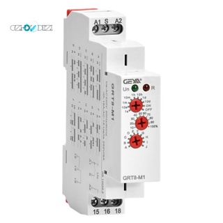 Geya GRT8-M1 รีเลย์ตั้งเวลาปิดอัตโนมัติ 16A AC DC12V-240V อเนกประสงค์