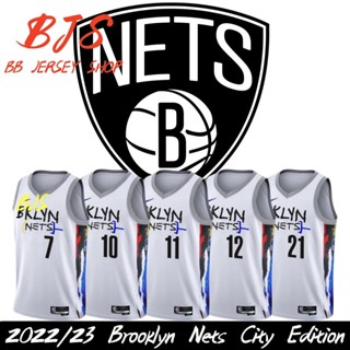 【BJS �� เสื้อกีฬาแขนสั้น ลายทีม Brooklyn Nets City Edition เบอร์ 2022/23 ลูกบาสเก็ตบอล 7Durant