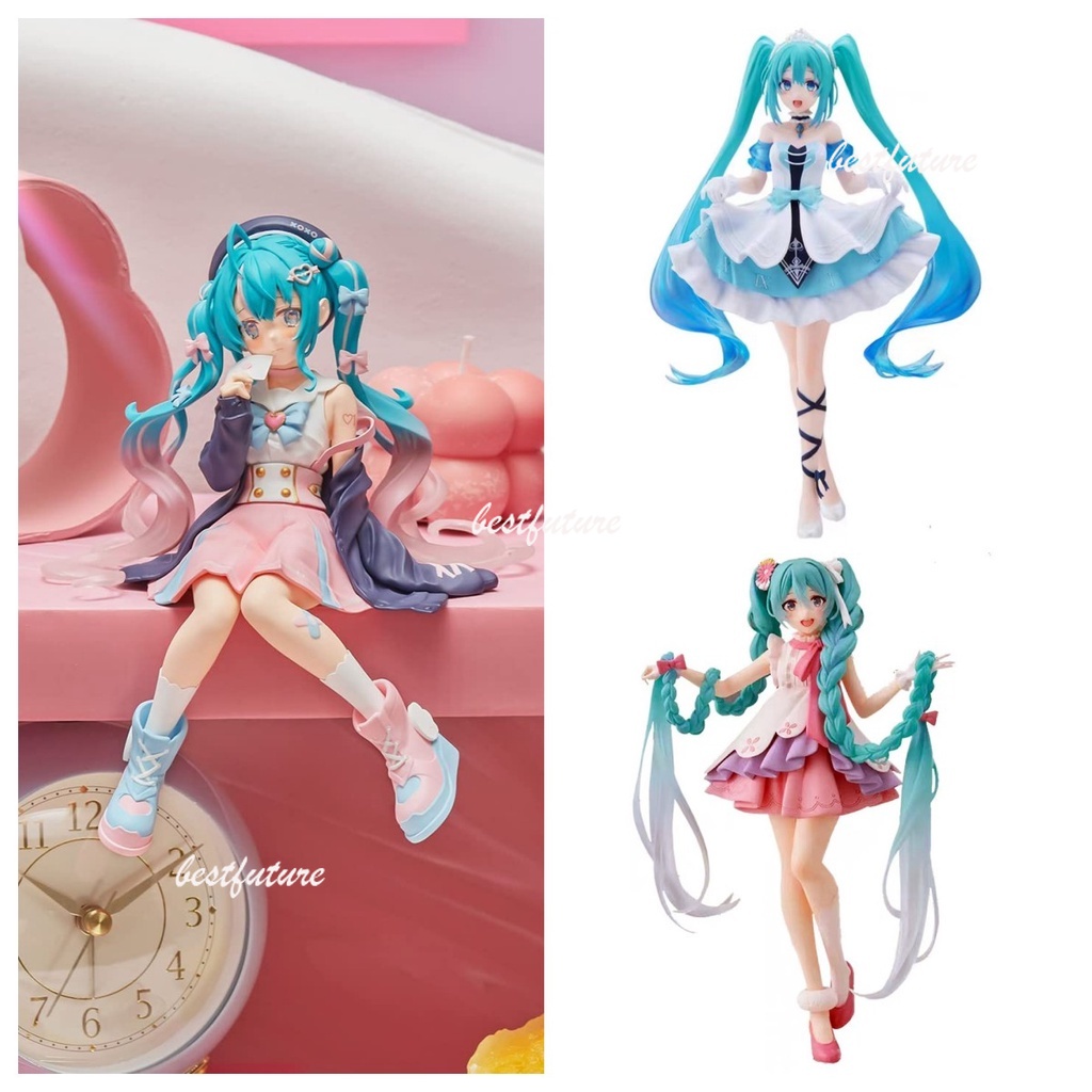 ตุ๊กตาฟิกเกอร์ PVC อนิเมะ Hatsune Miku Noodle Sakura Miku Snow Miku Kawaii เหมาะกับของขวัญวันเกิด ของเล่นสําหรับเด็ก - รูปที่ 3