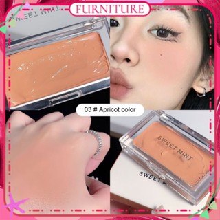 ♕ Sweet Mint Monochrome Blush Cream Fine Silky Pink Purple Pigment Low Saturation Natural Blush Waterproof Long-last Face Makeup 5 Color FURNITURE