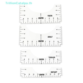 Trillioncatalpa ไม้บรรทัดจัดตําแหน่งเสื้อยืด 4 ชิ้น