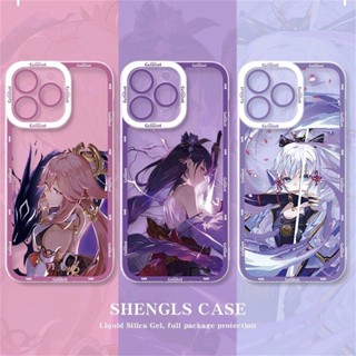 เคสโทรศัพท์มือถือแบบนิ่ม TPU ใส ลายการ์ตูนดวงตานางฟ้า Genshin Impact Yae Miko Beelzebul Nilou Kamisato Ayaka น่ารัก สําหรับ OPPO Realme 3 5 5i 6 7 8 9 9i 10 Pro Plus 5G