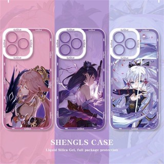 เคสโทรศัพท์มือถือ TPU ใส ลายการ์ตูน Angel Eyes Genshin Impact Yae Miko Beelzebul Nilou Kamisato Ayaka กันกระแทก สําหรับ Redmi A1 7 8 9 9C 9A 9T 10C 12C 10 4G K40 Pro