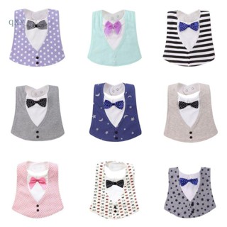 Ch*【พร้อมส่ง】ผ้ากันเปื้อน ลาย Tux Baby Bandana Drool น่ารัก สําหรับเด็กทารกแรกเกิด