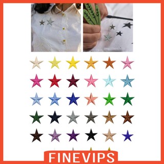 [Finevips] แผ่นแพทช์รีดร้อน ปักลายดาว สําหรับเสื้อผ้า หมวก เสื้อยืด 34 ชิ้น