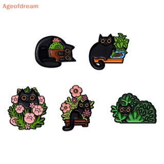 [Ageofdream] ใหม่ เข็มกลัด รูปแมวน่ารัก โลหะผสม สีเขียว สร้างสรรค์ เครื่องประดับ สําหรับผู้หญิง