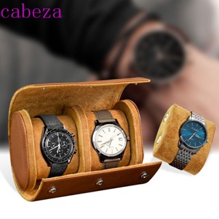 Cabeza 1/2/3 สล็อต นาฬิกา ม้วน, แบบพกพา ทนทาน เคสเก็บนาฬิกา หนัง PU กันฝุ่น ที่ใส่นาฬิกา กันฝุ่น นาฬิกาข้อมือ แสดง กระเป๋า ของขวัญผู้ชาย