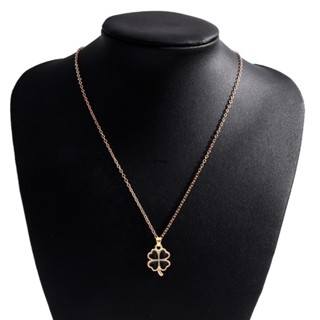 ✿ Shamrock สร้อยคอโชคเกอร์ จี้ใบโคลเวอร์สี่แฉก สีเขียว เครื่องประดับแฟชั่น