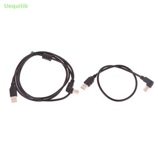 Uequilib ใหม่ สายเคเบิลแปลง USB 2.0 A-B ตัวผู้ เป็นตัวผู้ 0.5 ซม. 1.5 ม. สีดํา สําหรับเครื่องพิมพ์ 1 ชิ้น