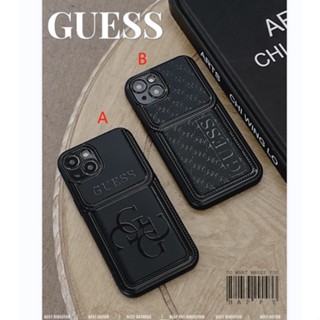 เคสโทรศัพท์มือถือ ลายแบรนด์ GUESS สีดํา สําหรับ iphone14 13 12 pro max 14 11 14pro 14plus 13 12 11 promax