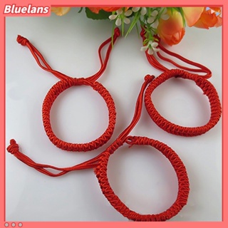 【 Bluelans 】สร้อยข้อมือ เชือกถัก แฮนด์เมด สีแดง สไตล์จีน ปรับได้ สําหรับทุกเพศ