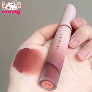 cocoy 【Lovelin】LUCKGO ลิปสติกเนื้อแมทกำมะหยี่สีขาวแบบไม่ต้องแต่งหน้าลุคไฮเอนด์สำหรับนักเรียน