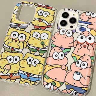 เคสโทรศัพท์มือถือ TPU นิ่ม แบบหนา ลายการ์ตูน Patrick Star SpongeBob สําหรับ IPhone 15 Plus 11 12 13 14 15 Pro MAX XR X XS MAX SE 2020