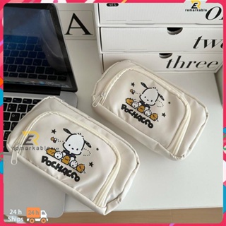 พร้อมส่ง Pacou Dog Flipping Pen Bag 2 Layer Pencil Bag สไตล์เกาหลีความจุมากอุปกรณ์การเรียนเครื่องเขียนกระเป๋าเก็บเครื่องเขียนมีซิป