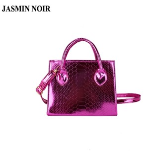 Jasmin NOIR กระเป๋าถือ กระเป๋าสะพายข้าง หนังจระเข้ ทรงสี่เหลี่ยม ขนาดเล็ก สําหรับผู้หญิง