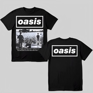 เสื้อยืดคุณภาพดี   2023 เสื้อยืดลำลองสไตล์ใหม่ OS036 เสื้อยืดวงร็อค OASIS โอเอซิส เสื้อวง เสื้อยืดโอเอซิส เสื้อวินเทจ เส