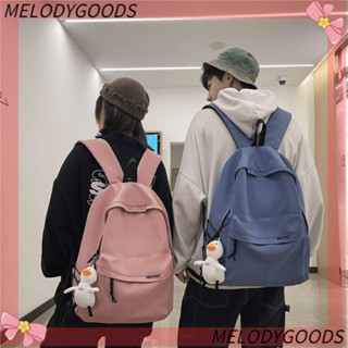 Melodg กระเป๋าเป้สะพายหลัง กันน้ํา ความจุขนาดใหญ่ สีพื้น เรียบง่าย สําหรับเด็กผู้ชาย 2023