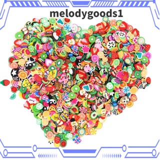 MELODYGOODS1 สไลม์โพลิเมอร์ ลายผลไม้ 3D สําหรับตกแต่งเล็บ DIY 4000 ชิ้น 4000 ชิ้น