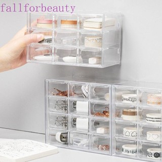 Fallforbeauty กล่องลิ้นชักเก็บของ วางซ้อนกันได้ สําหรับเก็บเครื่องสําอาง เครื่องประดับ ของจิปาถะ