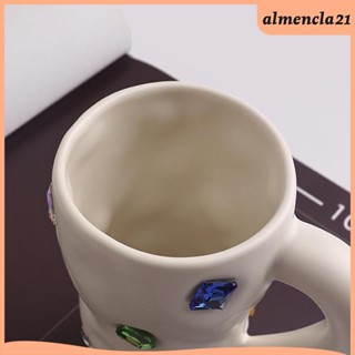 [Almencla] แก้วกาแฟเซรามิค พอร์ซเลน พร้อมหูจับ ของขวัญ สําหรับบ้าน ออฟฟิศ แฟนสาว