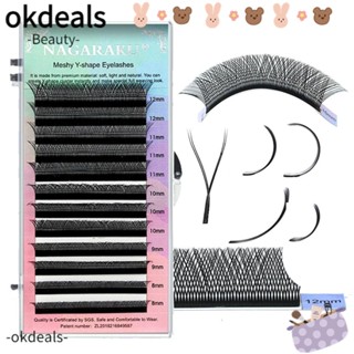 OKDEALS Yy ขนตาปลอม 3D ดูเป็นธรรมชาติ สําหรับต่อขนตา