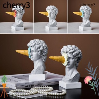 Cherry3 ฟิกเกอร์เรซิ่น รูปไอศกรีมเดวิด ของขวัญแต่งงาน สําหรับตกแต่งโต๊ะ