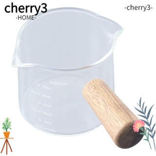 Cherry3 แก้วช็อตเอสเปรสโซ่ เหยือกตีฟองนม ขนาด 3.52 ออนซ์ สําหรับชงกาแฟ บาร์