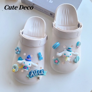 【Cute Deco】กระดุมเรซิ่น รูปการ์ตูนหยกน่ารัก DIY สําหรับตกแต่งรองเท้า Crocs