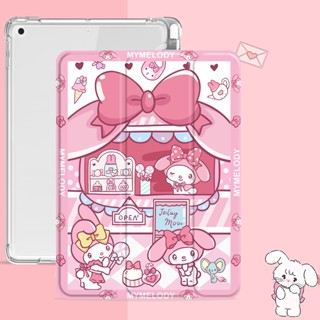 For เคสไอแพด gen10 ลายการ์ตูน gen9 gen8 gen7 10.2 เคส Air4/5 10.9 case ipad gen5/6 Air 1 9.7พร้อมช่องเสียบปากกาฝาหลัง210