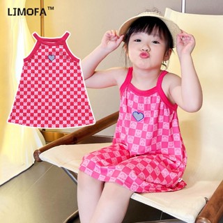 Ljmofa Kids 2-10Y ชุดนอนกระโปรง ผ้าเรยอน ระบายอากาศ ลายดอกไม้ น่ารัก สําหรับเด็กผู้หญิง