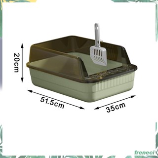 [Freneci] ชุดถาดห้องน้ําแมว กึ่งปิด ทนทาน ทําความสะอาดง่าย ถอดฐานออกได้ สําหรับกระต่ายขนาดเล็ก หนูตะเภา