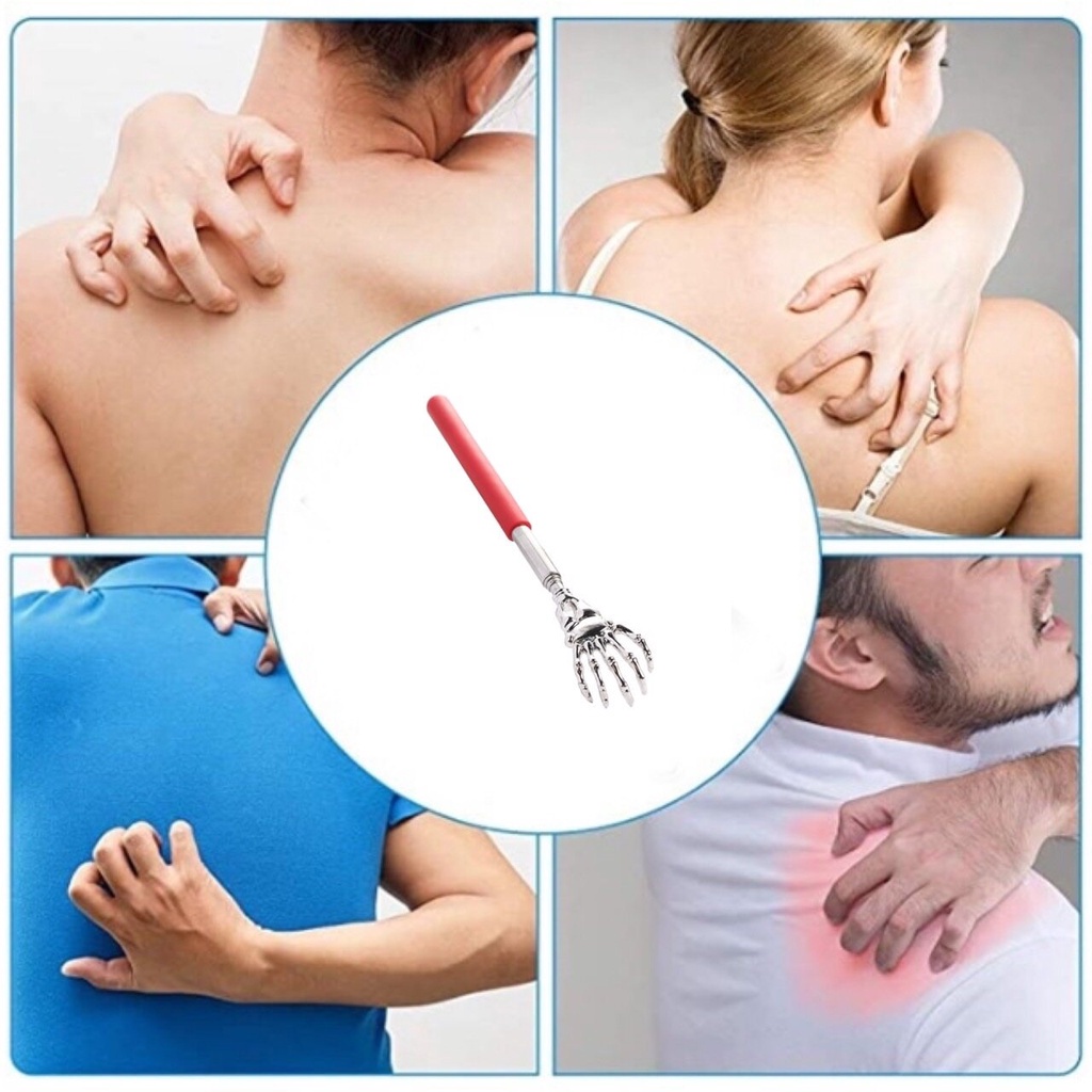 🔺 ไม้เกาหลัง มือกระดูก ปรับสั้น-ยาว ยืดหดได้ เกามันสะใจ สแตนเลส ขนาดพกพา มีที่หนีบกระเป๋า เกรดพรีเมี่ยม 🔺 - รูปที่ 4