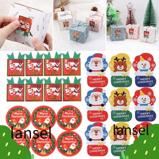 Lansel สติกเกอร์ฉลาก ลายซานตาคลอส สําหรับตกแต่งกล่องของขวัญ บิสกิต DIY