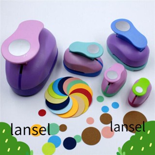 Lansel เครื่องตัดกระดาษ ทรงกลม ลายนูนน่ารัก ขนาด 9 มม. 16 มม. 25 มม. สุ่มสี สําหรับทําการ์ดแฮนด์เมด DIY