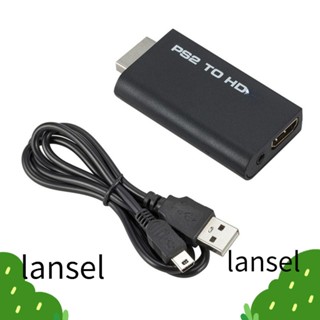 LANSEL อะแดปเตอร์แปลงสายเคเบิลเสียง เป็น HDMI 3.5 มม. PS2 เป็น HDMI แบบพกพา สําหรับเล่นเกม