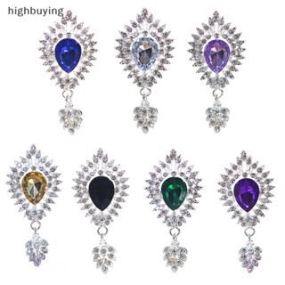 [highbuying] เข็มกลัด จี้คริสตัล พลอยเทียม รูปหยดน้ํา เครื่องประดับ สําหรับตกแต่งแก้วไวน์ กล่องของขวัญ DIY