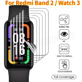 ฟิล์มไฮโดรเจลใส ป้องกันรอยหน้าจอนาฬิกาข้อมือ สําหรับ Redmi Band 2 Watch 3