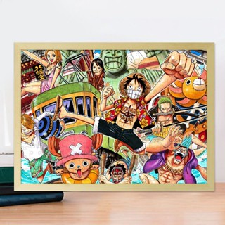 ของเล่นจิ๊กซอว์ไม้ รูปการ์ตูนอนิเมะ One Piece Luffy Sauron Nami Uso Pro Robin ช่วยบรรเทาความเครียด