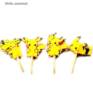 [little.coconut] การ์ดโปเกมอนน่ารัก สําหรับตกแต่งเค้กวันเกิดเด็ก 1 ชุด