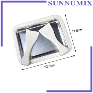 [Sunnimix] กระทะทําไอศกรีม DIY พร้อมที่ขูด 2 ชิ้น อลูมิเนียมอัลลอย 22.5x17.5 ซม. สําหรับทําโยเกิร์ต ไอศกรีม